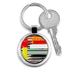 Lines and squares  Key Chains (Round) 