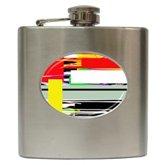 Lines and squares  Hip Flask (6 oz)