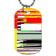 Lines and squares  Dog Tag (Two Sides)