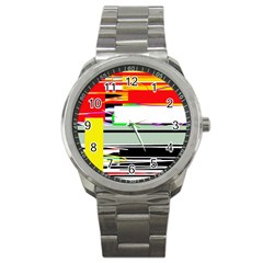 Lines and squares  Sport Metal Watch