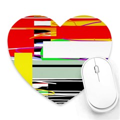 Lines and squares  Heart Mousepads