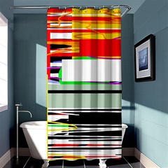 Lines And Squares  Shower Curtain 36  X 72  (stall)  by Valentinaart