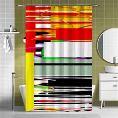 Lines and squares  Shower Curtain 48  x 72  (Small) 