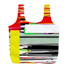 Lines and squares  Full Print Recycle Bags (L) 