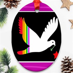 Bird Ornament (oval)  by Valentinaart