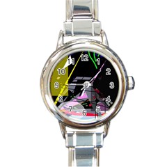 War Round Italian Charm Watch