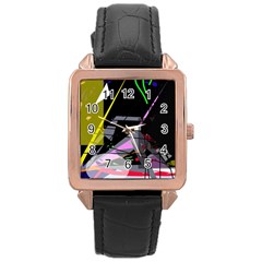 War Rose Gold Leather Watch 