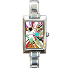 Colorful Big Bang Rectangle Italian Charm Watch