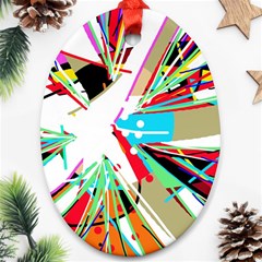 Colorful Big Bang Ornament (oval) 