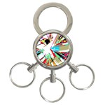 Colorful Big bang 3-Ring Key Chains Front