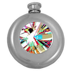 Colorful Big Bang Round Hip Flask (5 Oz) by Valentinaart