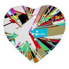 Colorful Big Bang Heart Ornament (2 Sides) by Valentinaart