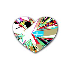 Colorful Big Bang Heart Coaster (4 Pack)  by Valentinaart