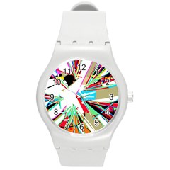 Colorful Big Bang Round Plastic Sport Watch (m) by Valentinaart