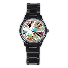 Colorful Big Bang Stainless Steel Round Watch