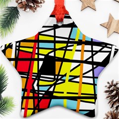 Casual Abstraction Ornament (star)  by Valentinaart