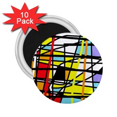 Casual Abstraction 2 25  Magnets (10 Pack)  by Valentinaart