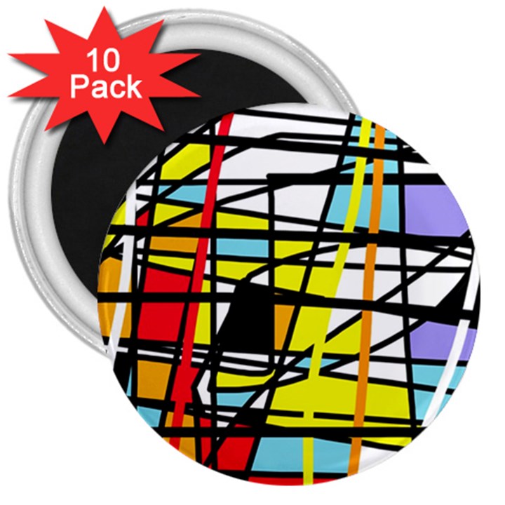 Casual abstraction 3  Magnets (10 pack) 