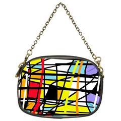 Casual Abstraction Chain Purses (one Side) 