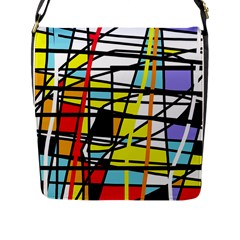 Casual Abstraction Flap Messenger Bag (l) 