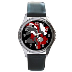 Creative Spot - Red Round Metal Watch