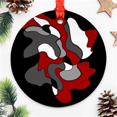 Creative Spot - Red Ornament (round)  by Valentinaart