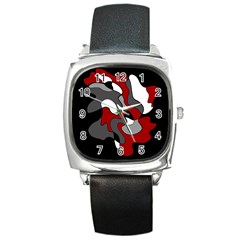 Creative Spot - Red Square Metal Watch