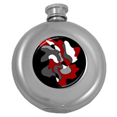 Creative Spot - Red Round Hip Flask (5 Oz) by Valentinaart