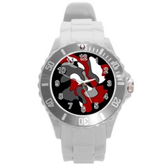 Creative Spot - Red Round Plastic Sport Watch (l)