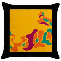 Colorful Creativity Throw Pillow Case (black) by Valentinaart