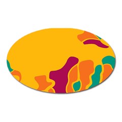 Colorful Creativity Oval Magnet by Valentinaart