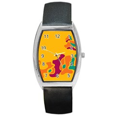 Colorful Creativity Barrel Style Metal Watch by Valentinaart