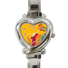 Colorful Creativity Heart Italian Charm Watch by Valentinaart