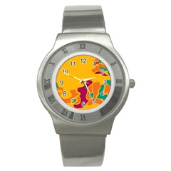 Colorful Creativity Stainless Steel Watch