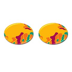 Colorful Creativity Cufflinks (oval) by Valentinaart