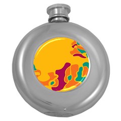 Colorful Creativity Round Hip Flask (5 Oz) by Valentinaart