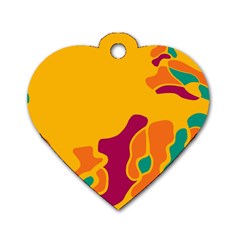 Colorful Creativity Dog Tag Heart (one Side) by Valentinaart