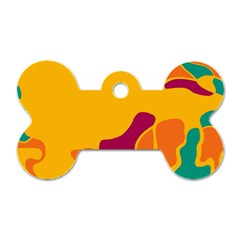 Colorful Creativity Dog Tag Bone (two Sides) by Valentinaart