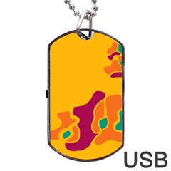 Colorful Creativity Dog Tag Usb Flash (one Side) by Valentinaart