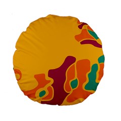 Colorful Creativity Standard 15  Premium Round Cushions by Valentinaart