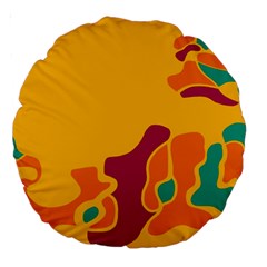 Colorful Creativity Large 18  Premium Round Cushions