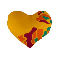 Colorful Creativity Standard 16  Premium Heart Shape Cushions