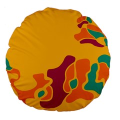 Colorful Creativity Large 18  Premium Flano Round Cushions