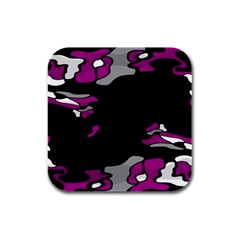 Magenta Creativity  Rubber Square Coaster (4 Pack) 