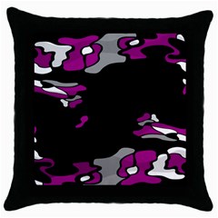 Magenta Creativity  Throw Pillow Case (black) by Valentinaart