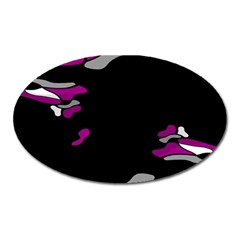 Magenta Creativity  Oval Magnet by Valentinaart