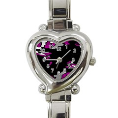 Magenta Creativity  Heart Italian Charm Watch by Valentinaart