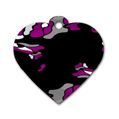 Magenta Creativity  Dog Tag Heart (two Sides) by Valentinaart