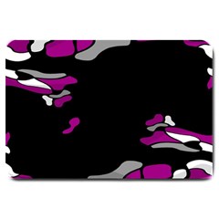 Magenta Creativity  Large Doormat  by Valentinaart