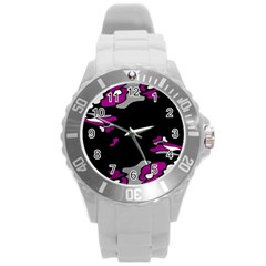 Magenta Creativity  Round Plastic Sport Watch (l)